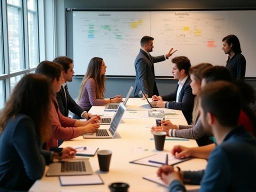 CanopyCode Team beim Sprint Planning im Büro